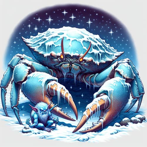 Giant Crab Protects Blue Goblin | Mythical Encounter