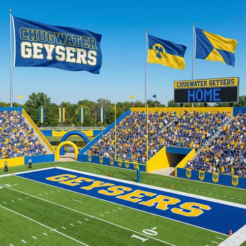 Chugwater Geysers Stadium: Blue & Yellow Pride Chugwater Geysers Stadium: Blue & Yellow Pride