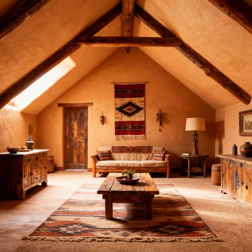 Southwestern Style Attic Transformation Ideas Southwestern Style Attic Transformation Ideas