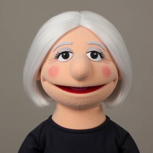 Charming Muppet-Style Elderly Woman Puppet