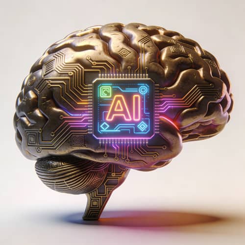 Futuristic AI Brain Logo Design Concept