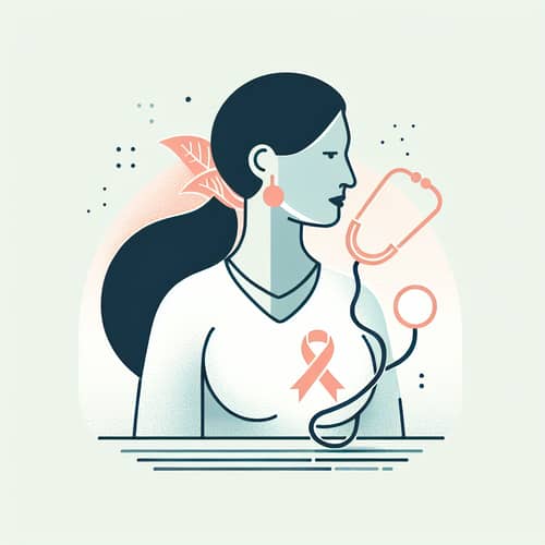 Minimalistic Academic Vector Diagram for South Asian Female Breast Cancer Patient
