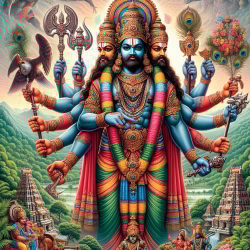 Lord Murugan: Hindu God of War & Victory | Tamil Nadu Festival Image