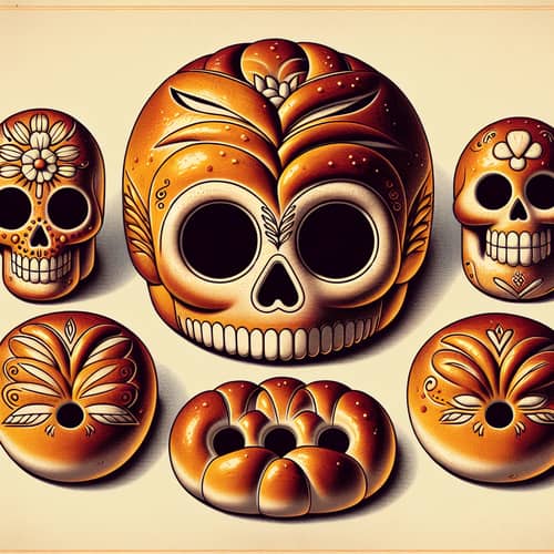 Traditional Pan de Muerto from Aguascalientes, Mexico