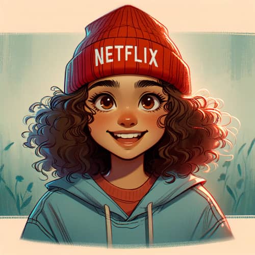 Dynamic Netflix Extra Girl | Animated Movie-style Illustration