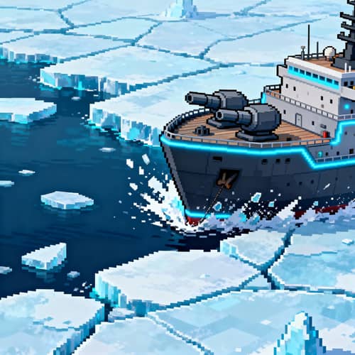 Epic Pixel Art Boss Icebreaker Ship Screenshot Epic Pixel Art Boss Icebreaker Ship Screenshot