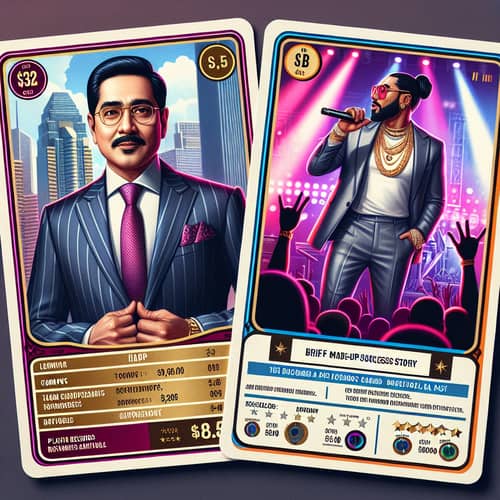 Fictional Trading Cards - Business Tycoon & Rap Artist