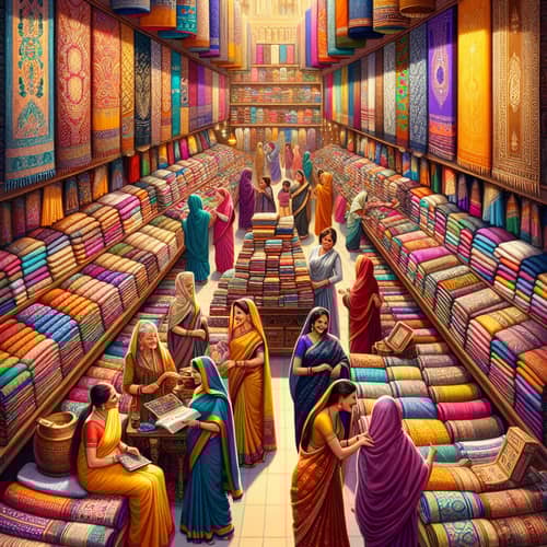 Traditional Sarees Marketplace with Intricate Designs | Cultural Exchange