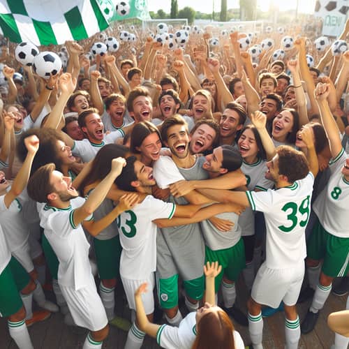 Large Soccer School Celebration | Multicultural Birthday Joy