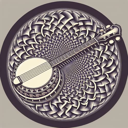 Banjo Tessellation Rotation - Optical Art Design