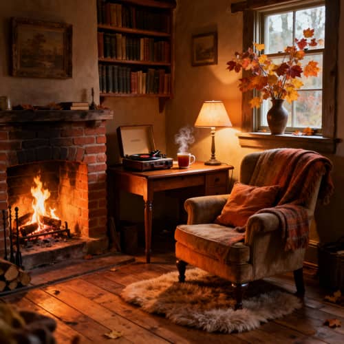 Vintage Autumn Night in the Cottage Vintage Autumn Night in the Cottage
