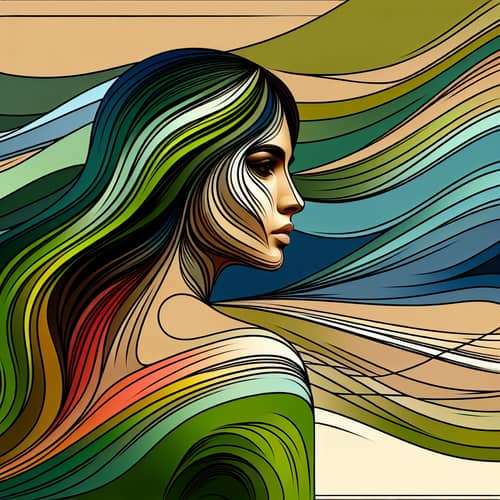 Classic Portrait: Color, Line, Form | Middle-Eastern Woman in Green Dress