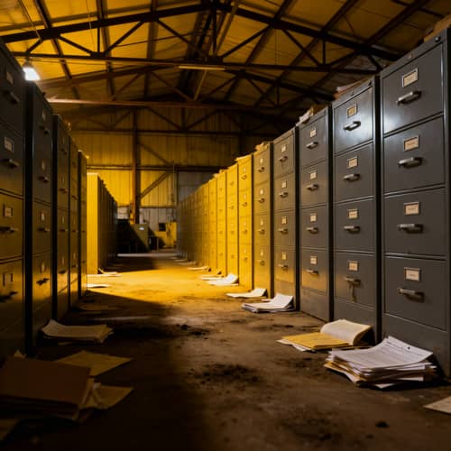 Secret Hangar with Abundant File Cabinets