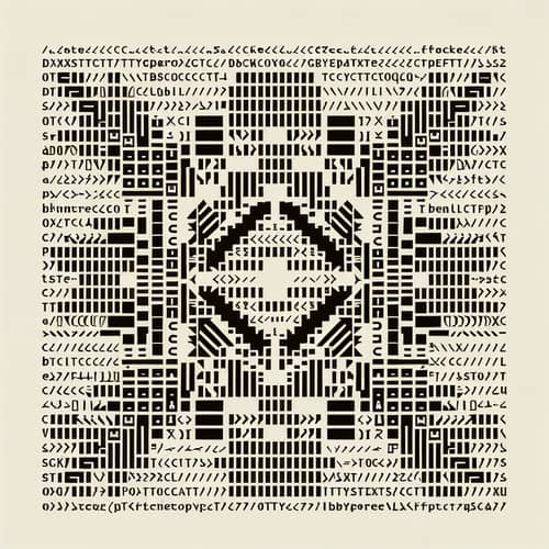 Vintage Geometric ASCII Art Pattern | Teletype Design