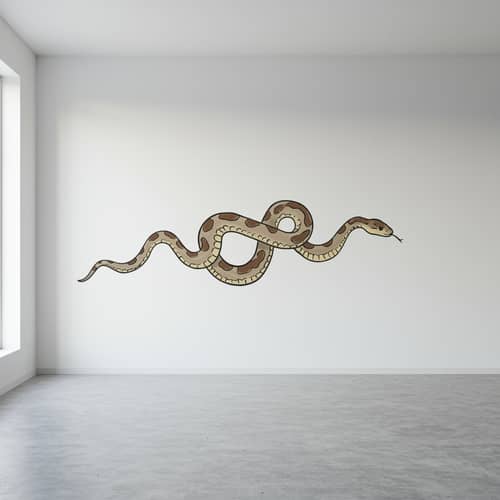 Simple Snake Art on Wall