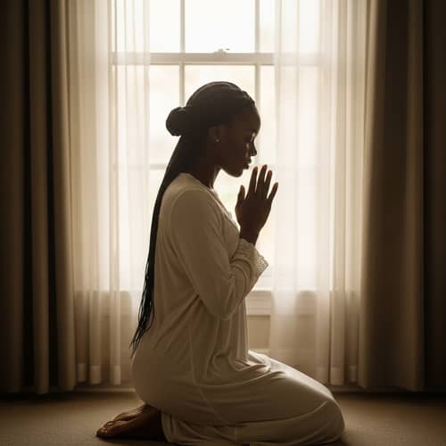 Inspirational Portrait of Reflection and Hope