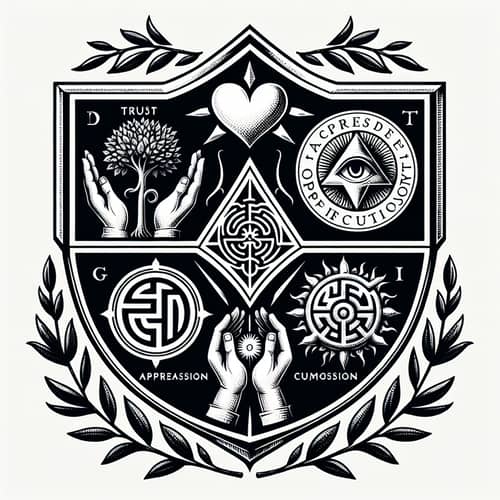 Symbols of Trust, Appreciation, Growth, Compassion & Curiosity