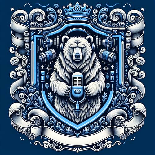Bear Coat of Arms with Headphones & Microphone