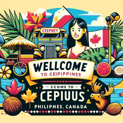 Warm Welcome: Cebu and Canada Vacation Banner Design