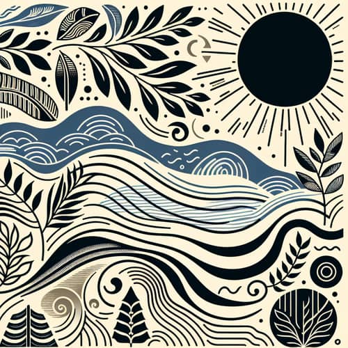 Fluidity and Relaxation Pattern Design | Nature Elements & Abstract Shapes