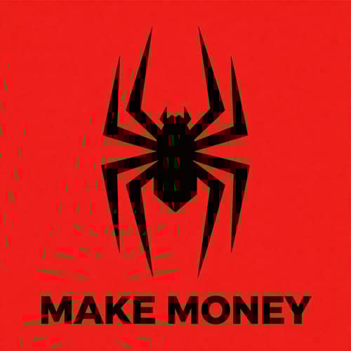 Bold Black Spider Icon for T-Shirt Designs