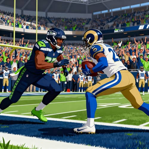 Seahawks vs Rams Showdown: Epic Football Art Seahawks vs Rams Showdown: Epic Football Art