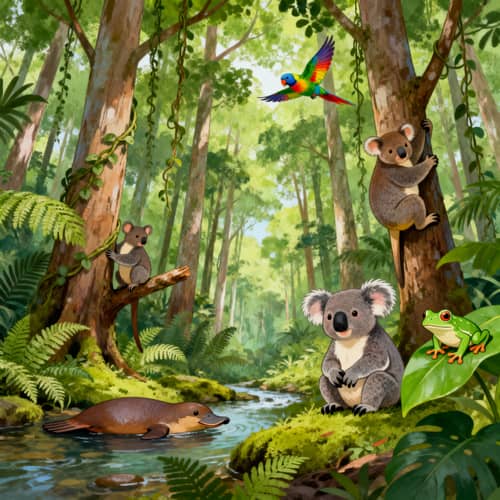 Daintree National Forest Illustration for Kids