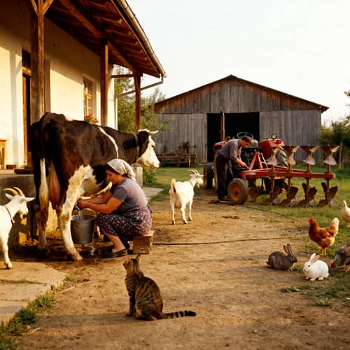 Life in a 60s Balkan Village: Farm Scene