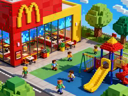 Minecraft McDonald's: Colorful Playground Adventure Minecraft McDonald's: Colorful Playground Adventure