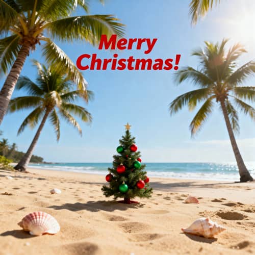 Beach Christmas Card Designs Beach Christmas Card Designs