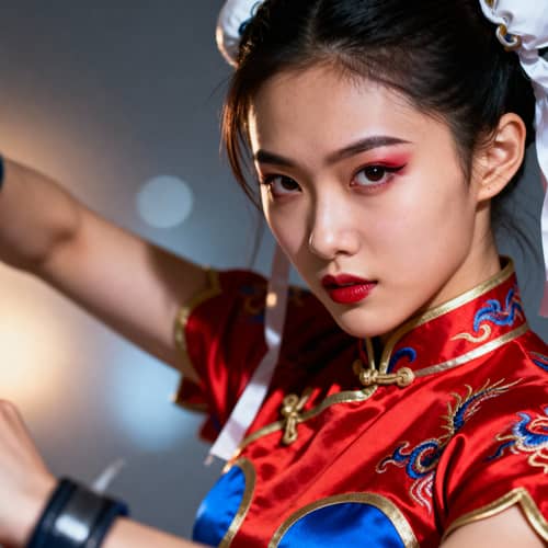 Realistic Chun-Li Costume Photoshoot with Chinese Actress Realistic Chun-Li Costume Photoshoot with Chinese Actress