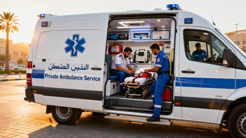 Premium Private Ambulance Service in Arabic Setting Premium Private Ambulance Service in Arabic Setting