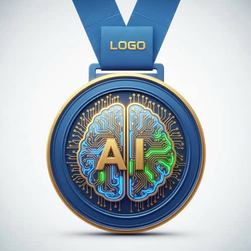 AI Achievement Medal Design for Websites