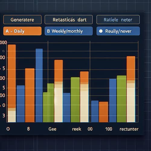 Statistical Bar Chart for Daily, Weekly, and Rare Occurrences