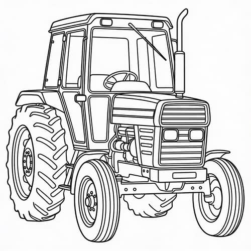 Minimalist Massey Ferguson 590 Line Art Illustration Minimalist Massey Ferguson 590 Line Art Illustration