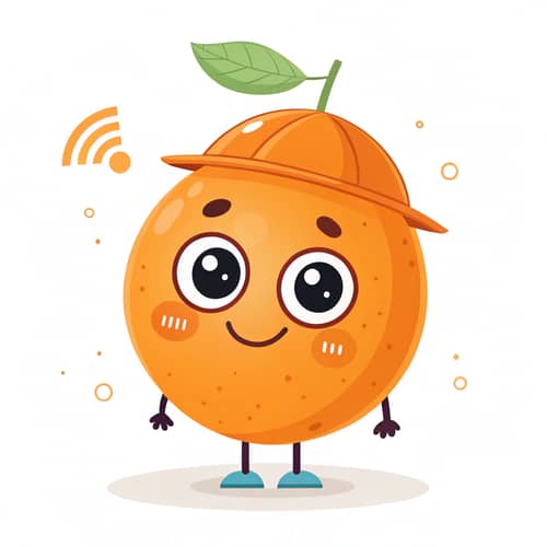 Creative Orange AI Mascot Design