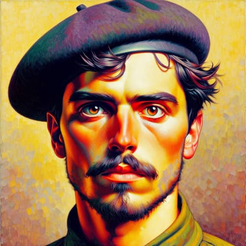 Spanish Anarchist Portrait from the Spanish Civil War Era
