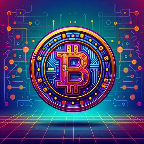Vibrant Cartoon Cryptocurrency Token Design