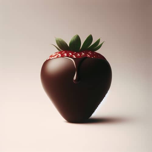 Luxurious Chocolate Covered Strawberry - Minimalist Delight