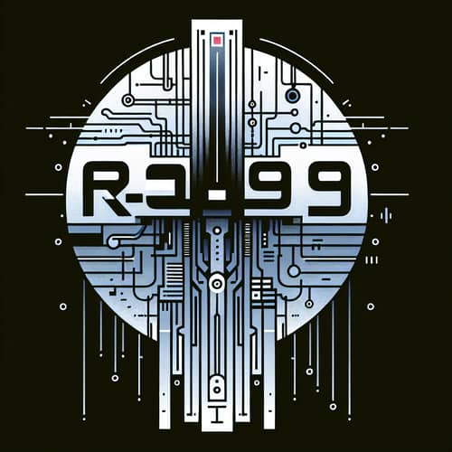 R-99 Underground Techno Party Events Logo Design | Cyberpunk Inspiration