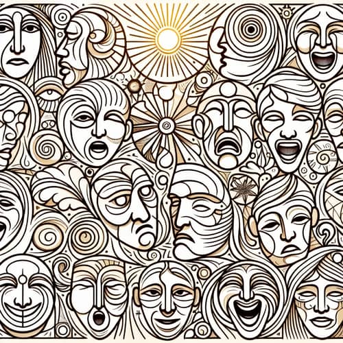 Expressive Human Emotions Collage: Joy, Sadness, Surprise & More