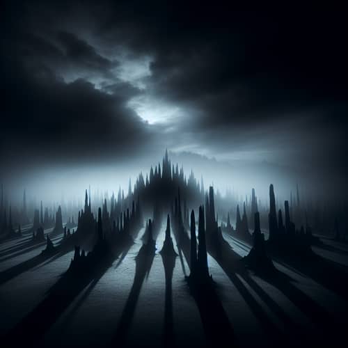 Ethereal Apparitions in Chilling Landscape