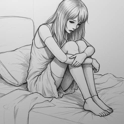 Frustrated Mannequin Sketch: Sleepless Night
