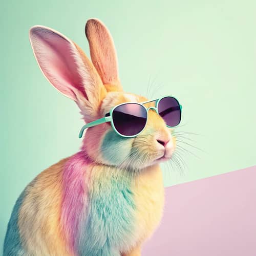 Cool Easter Bunny with Sunglasses