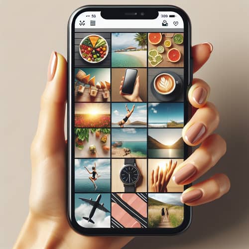 Stylish Mobile Device Photo Collection: Food, Nature, Travel & Workouts