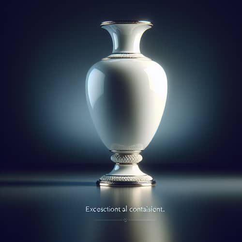 Elegant Porcelain Object on Dark Background