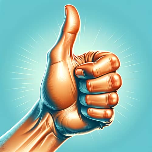 Friendly Thumbs Up Gesture - Positive and Upbeat Illustration