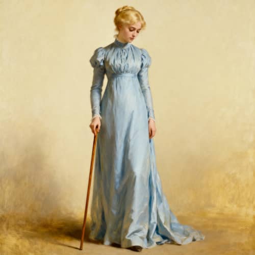 18th Century Blind Lady Portrait Painting 18th Century Blind Lady Portrait Painting