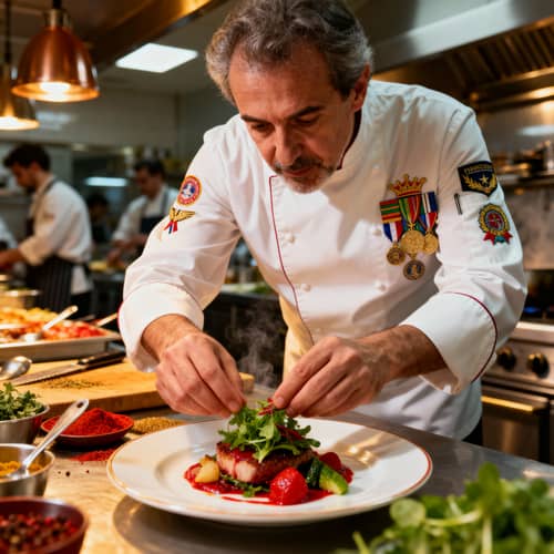 Hyper-Realistic Portrait of a Professional Chef Hyper-Realistic Portrait of a Professional Chef