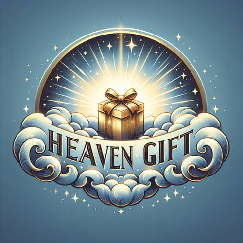 Heaven Gift Logo - Celestial Motif for Tranquility & Divinity